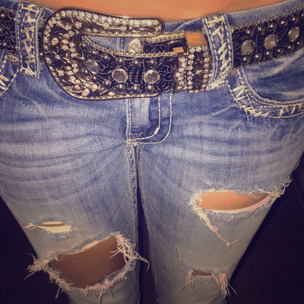 Western rhinestone belt